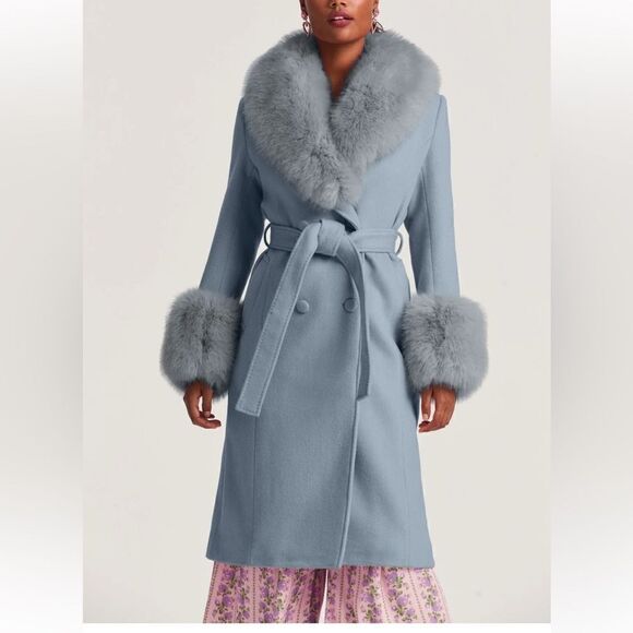 Havilina Wool Coat, Blue - Picture 2 of 12